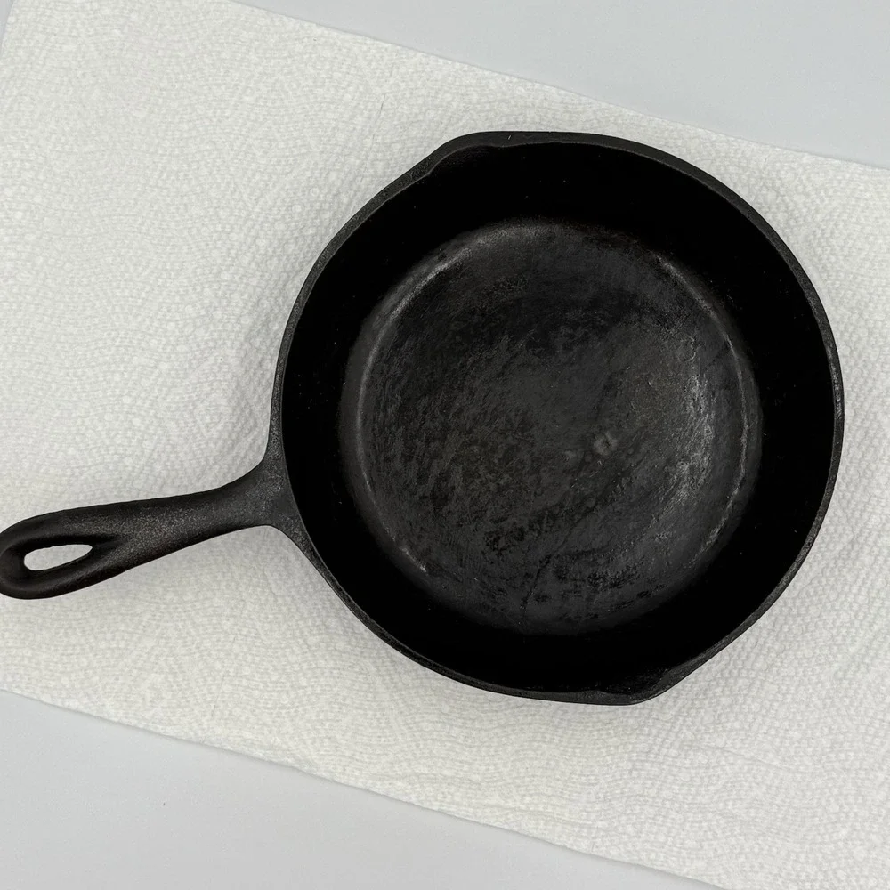 Vintage BSR No. 5 Cast Iron Skillet‎ w/Heat Ring 8-1/8